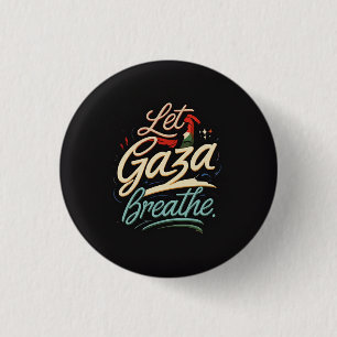 Chapa Redonda De 2,5 Cm Palestina Libre – Deja que Gaza respire Derechos