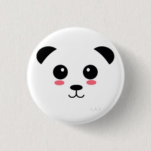 Chapa Redonda De 2,5 Cm Panda bonita