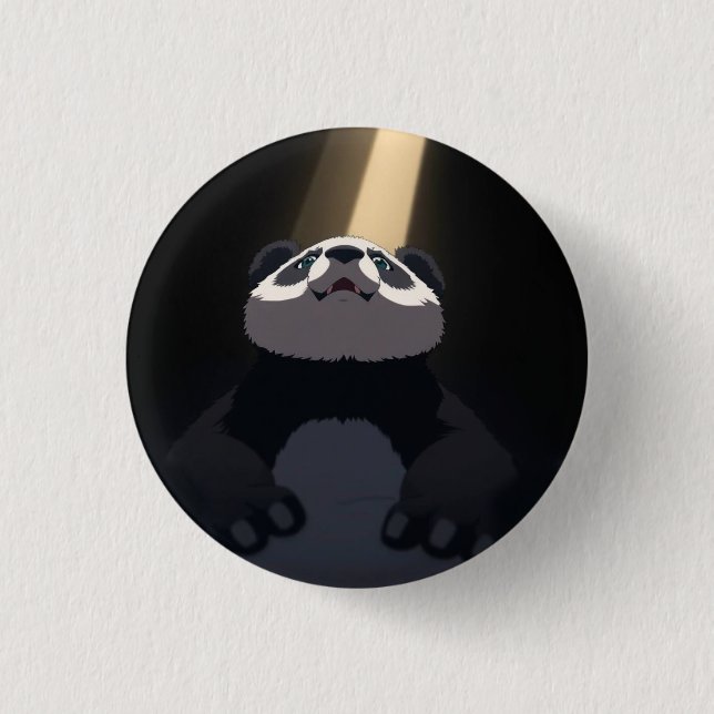 Chapa Redonda De 2,5 Cm Panda de anime (Anverso)