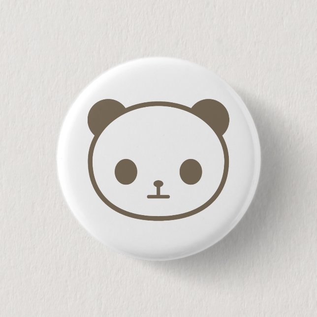 Chapa Redonda De 2,5 Cm panda del chibi (Anverso)