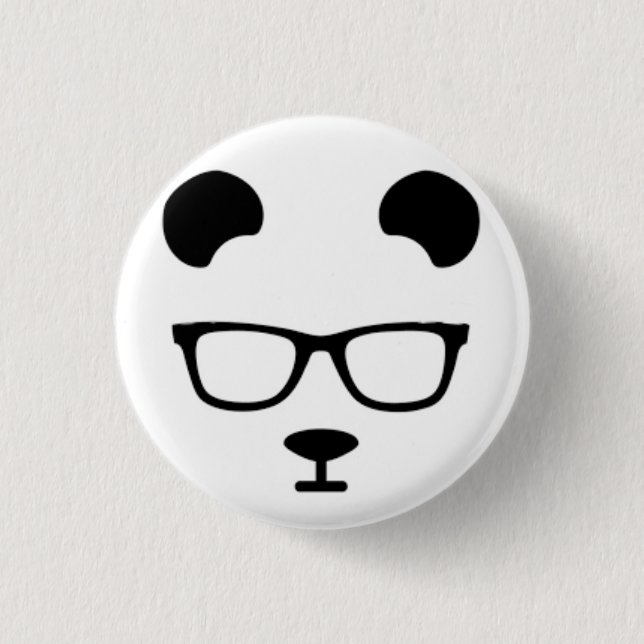 Chapa Redonda De 2,5 Cm Panda geek (Anverso)