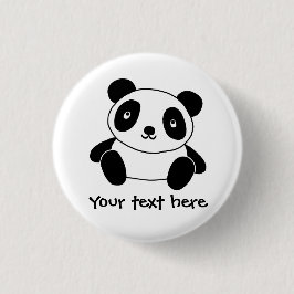 Chapa Redonda De 2,5 Cm Panda linda