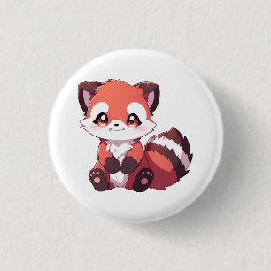 Chapa Redonda De 2,5 Cm panda rojo adorable