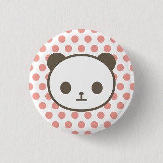 Chapa Redonda De 2,5 Cm panda rosa