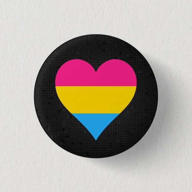 Chapa Redonda De 2,5 Cm Pansexuality flag black button (Anverso)
