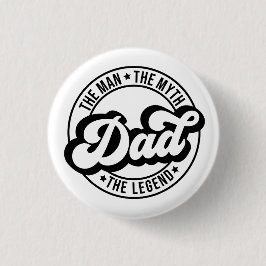 Chapa Redonda De 2,5 Cm Papá el hombre el mito la leyenda papá papá hombre