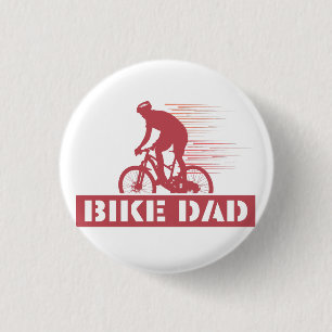 Chapa Redonda De 2,5 Cm Papá en bicicleta