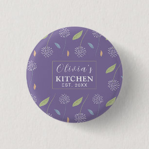 Chapa Redonda De 2,5 Cm Papel de fondo floral encantador y personalizado