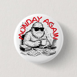 Chapa Redonda De 2,5 Cm Paperwork Chaos Abominable Snowman