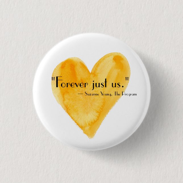 Chapa Redonda De 2,5 Cm Para siempre apenas nosotros (Anverso)