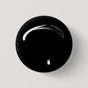 Chapa Redonda De 2,5 Cm Paracaídas negro y blanco - botones