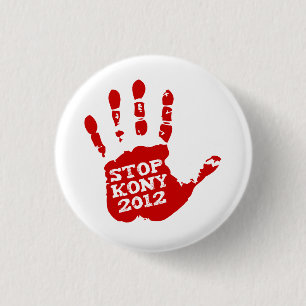 Chapa Redonda De 2,5 Cm Parada 2012 de Kony Handprint José Kony