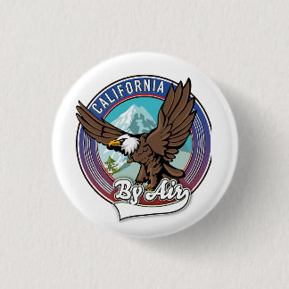 Chapa Redonda De 2,5 Cm Parche de viaje de California By Air
