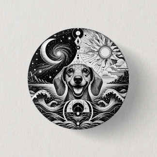 Chapa Redonda De 2,5 Cm Parches de Amante de Dachshund. Parche/Insignia de