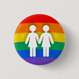 Chapa Redonda De 2,5 Cm Pareja gay