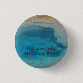 Chapa Redonda De 2,5 Cm Parque nacional de la piscina azul única de Yellow