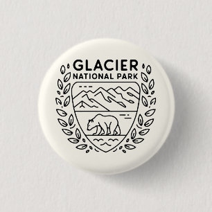 Chapa Redonda De 2,5 Cm Parque nacional Glacier Emblem