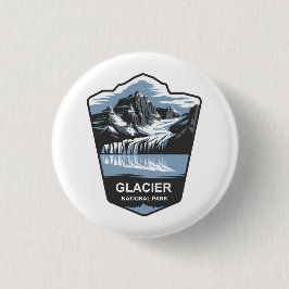 Chapa Redonda De 2,5 Cm Parque nacional Glacier Emblem