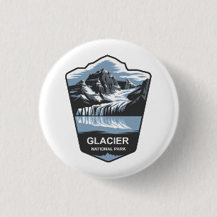 Chapa Redonda De 2,5 Cm Parque nacional Glacier Emblem