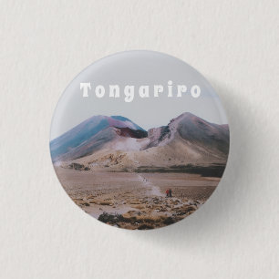 Chapa Redonda De 2,5 Cm Parque Nacional Tongariro, Nueva Zelanda Recuerdo