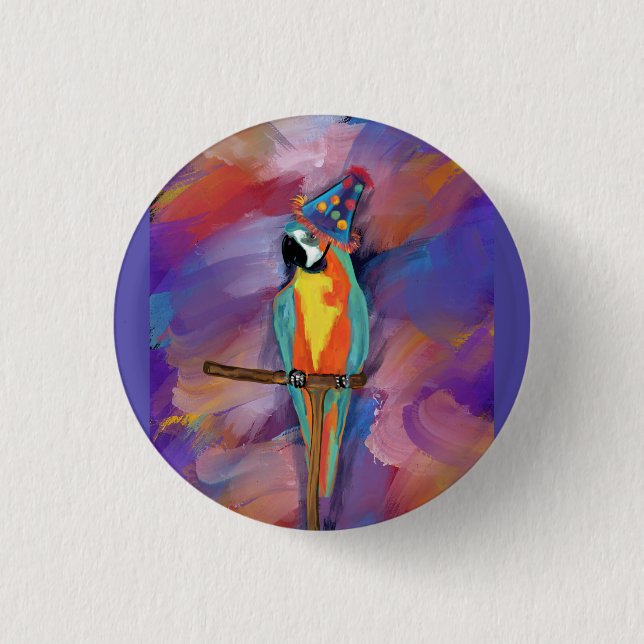 CHAPA REDONDA DE 2,5 CM PARROT (Anverso)