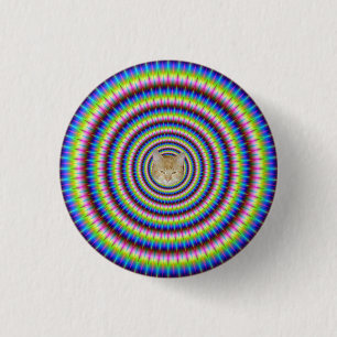 Chapa Redonda De 2,5 Cm Partículas y oleadas con motivos florales
