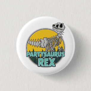 Chapa Redonda De 2,5 Cm Partysaurus Rex