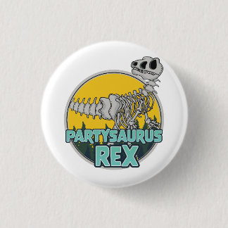 Chapa Redonda De 2,5 Cm Partysaurus Rex