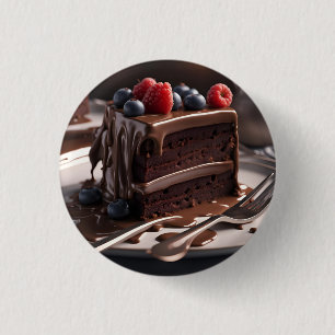 Chapa Redonda De 2,5 Cm Pastel de chocolate