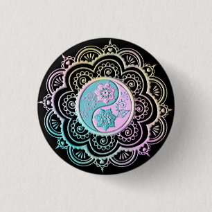 Chapa Redonda De 2,5 Cm Pastel Mandala
