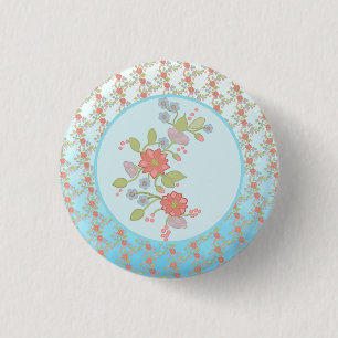 Chapa Redonda De 2,5 Cm pastellblumen