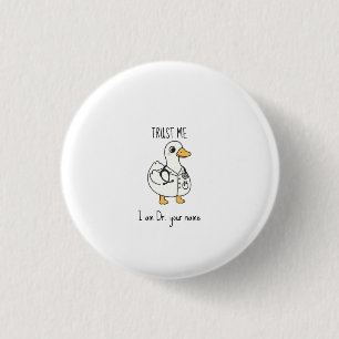 Chapa Redonda De 2,5 Cm Pato Doctor Personalizado