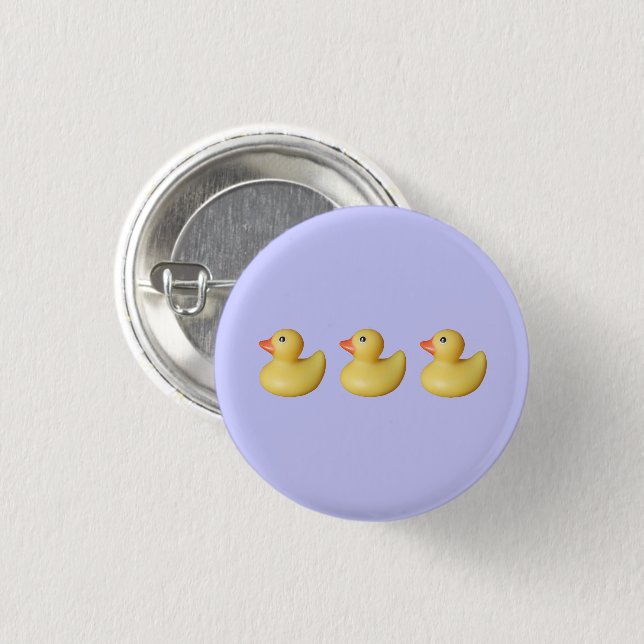 Chapa Redonda De 2,5 Cm Patos en fila (Anverso y reverso)