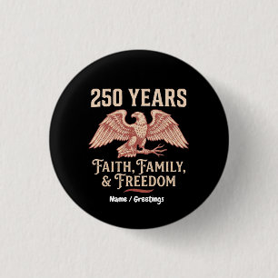 Chapa Redonda De 2,5 Cm Patriota Cristiano Jubileo 2026 Fe Familia