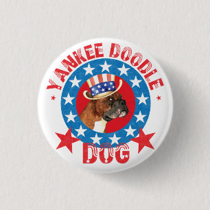 Chapa Redonda De 2,5 Cm Patriotic Boxer