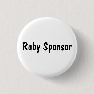 Chapa Redonda De 2,5 Cm Patrocinador Ruby