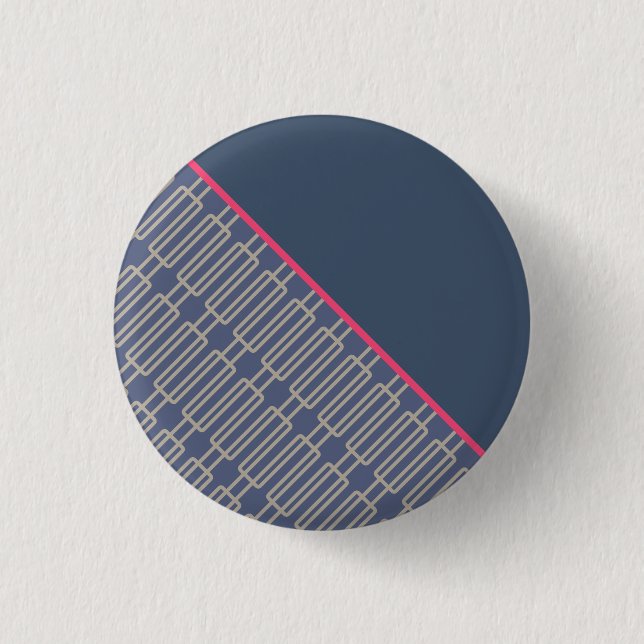 Chapa Redonda De 2,5 Cm Patrón abstracto geométrico 3 (Anverso)