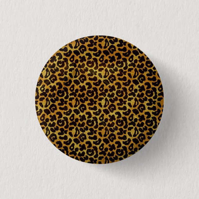 Chapa Redonda De 2,5 Cm Patrón animal de impresión de leopardo (Anverso)