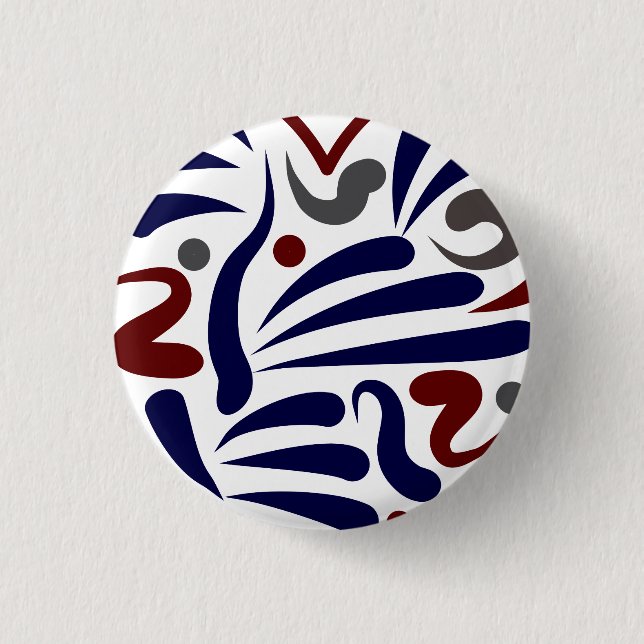 Chapa Redonda De 2,5 Cm patrón cardiaco abstracto de bonito (Anverso)