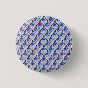 Chapa Redonda De 2,5 Cm Patrón de azulejos Zellige marroquí
