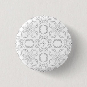 Chapa Redonda De 2,5 Cm Patrón de mandala
