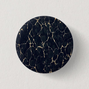 Chapa Redonda De 2,5 Cm Patrón de mármol oscuro estilo tinta abstracta de