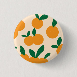 Chapa Redonda De 2,5 Cm Patrón de naranjas de frutas cítricas con estilo m