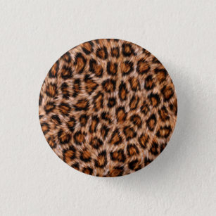 Chapa Redonda De 2,5 Cm Patrón de puntos de pie de leopardo