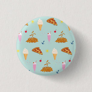 Chapa Redonda De 2,5 Cm Patrón de Snacks de Crucero