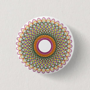 Chapa Redonda De 2,5 Cm Patrón del Orgullo del Espirografo: Pan