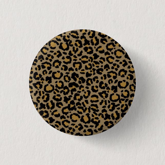 Chapa Redonda De 2,5 Cm Patrón leopardo en Natural 2 (Anverso)