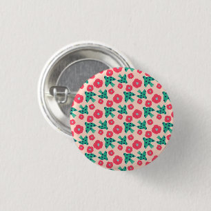 Chapa Redonda De 2,5 Cm Pattern_8_camellia y bird_2