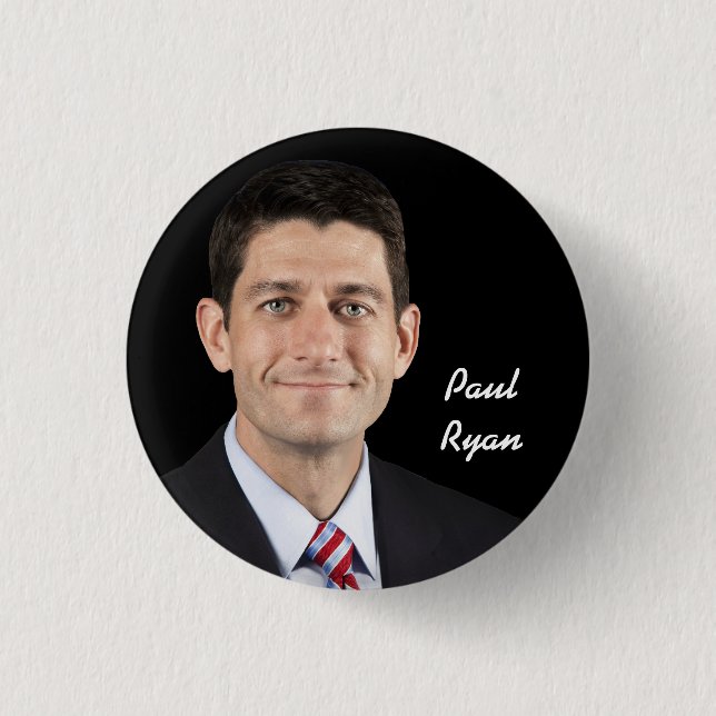Chapa Redonda De 2,5 Cm Paul Ryan (Anverso)