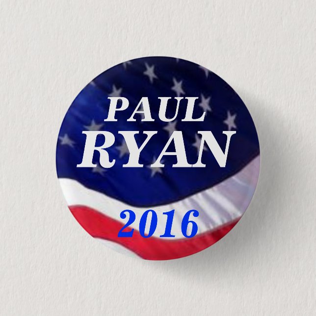 Chapa Redonda De 2,5 Cm Paul Ryan 2016 (Anverso)